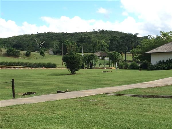 Gazebos across the lower gardens